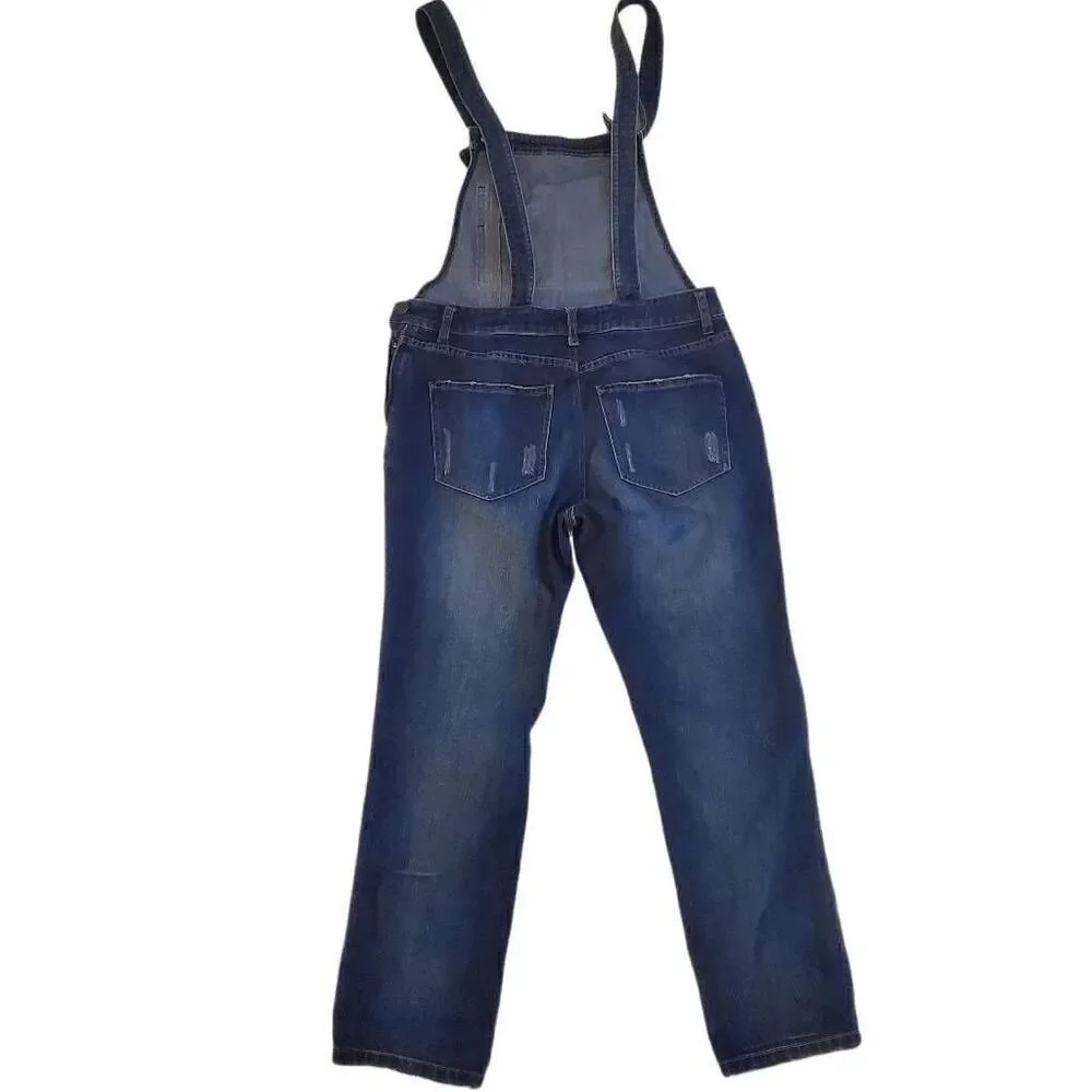 EUC Free People Blue Jean Overalls Size 30